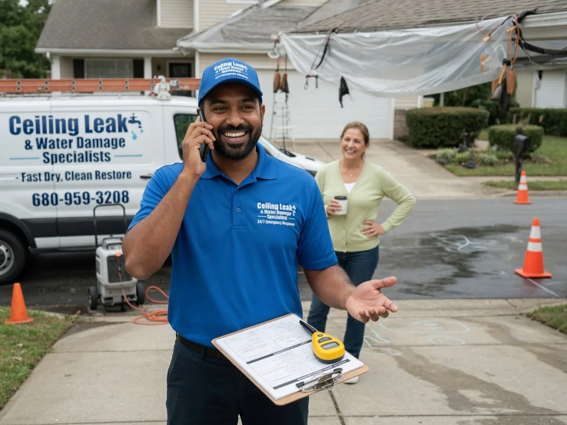Ceiling Leak Cleanup Rosharon, TX FAQs